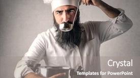  Presentation with oat meal - Colorful slide deck enhanced with savor - cook savoring the meal backdrop and a  colored foreground