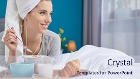  Presentation with latino - Slide set with savor - portrait of a happy smiling background and a  colored foreground