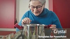  Presentation with meal planning - Amazing theme having savor - preparing a tasty meal backdrop and a gray colored foreground
