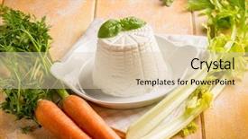  Presentation with celery - Theme having savor - ricotta with carrots and celery background and a  colored foreground