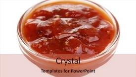  Presentation with ketchup - Colorful theme enhanced with savor - tasty ketchup in bowl isolated backdrop and a coral colored foreground