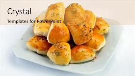  Presentation with snack - Amazing slides having savory - brazilian snack arabic esfiha backdrop and a yellow colored foreground