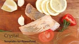  Presentation with salmon grilled fish salmon grilled - 