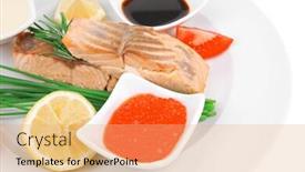  Presentation with salmon dish - Amazing PPT theme having auto industry - car dealer on new cars backdrop and a gray colored foreground