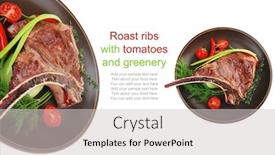  Presentation with cutlery - Presentation theme consisting of mice - hand of businessman in suit background and a tawny brown colored foreground