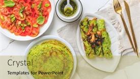  Presentation with garlic - Presentation design with savory-wirld-garlic-ramson-bear background and a yellow colored foreground