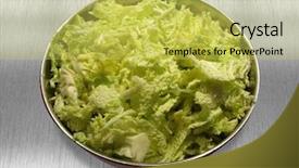  Presentation with metal sodium - Beautiful slide deck featuring savoy cabbage in metal bin backdrop and a  colored foreground