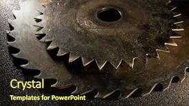  Presentation with metal - Presentation theme featuring saw blade - abstract stylish metal background background and a wine colored foreground