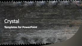  Presentation with heavy industry - Slides with saw blades with broken teeth background and a  colored foreground