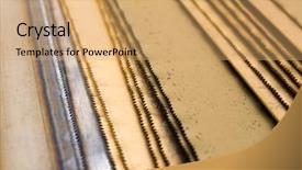  Presentation with blade - Beautiful slides featuring saw backdrop and a coral colored foreground