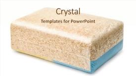  Presentation with plastic bag - Presentation theme having sawdust plastic pack isolated background and a cream colored foreground