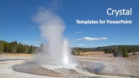 Presentation with yellowstone - Cool new slide deck with sawmill geyser eruption backdrop and a ocean colored foreground