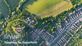  Presentation with transylvania - Slides with saxon-village-viscri-in-transylvania background and a ocean colored foreground