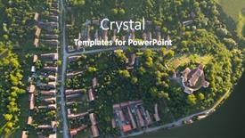  Presentation with transylvania - Beautiful PPT theme featuring saxon-village-viscri-in-transylvania backdrop and a dark gray colored foreground