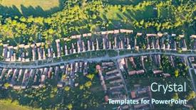  Presentation with transylvania - Amazing slide deck having saxon-village-viscri-in-transylvania backdrop and a ocean colored foreground