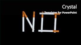  Presentation with cigarettes - Audience pleasing slide deck consisting of say no - cigarettes spelling no backdrop and a  colored foreground