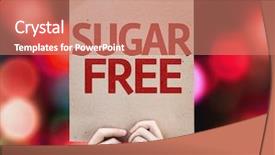 Presentation with sugar free - Presentation design featuring say no - sugar free card with colorful background and a coral colored foreground