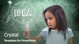  Presentation with flare - Cool new slides with say no paper - digital composite of girl touching backdrop and a  colored foreground