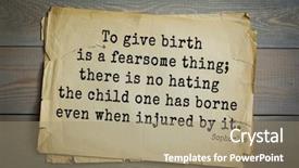  Presentation with top 150 - Slide deck consisting of say no paper - top-150 sophocles athenian playwright tragedian background and a  colored foreground