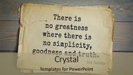  Presentation with greatness - Audience pleasing slide set consisting of say no paper - top-30 the great russian writer backdrop and a coral colored foreground