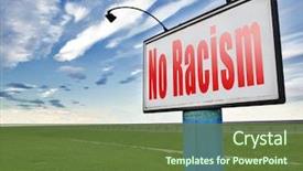  Presentation with equal opportunity - PPT layouts consisting of say no to discrimination equal background and a tawny brown colored foreground