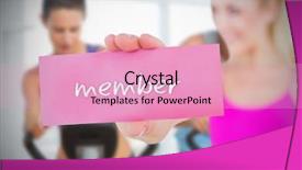  Presentation with membership - Presentation theme with saying member against spinning class background and a lemonade colored foreground