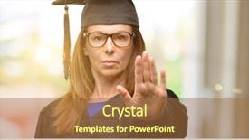  Presentation with student bad attitude - PPT layouts having saying no expressing security defense background and a  colored foreground