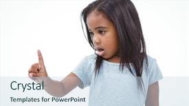  Presentation with ladies finger - Presentation design with saying no on white screen background and a sky blue colored foreground