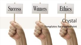  Presentation with ethics - Cool new presentation with saying success winners and ethics backdrop and a lemonade colored foreground