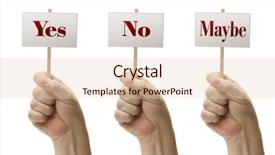  Presentation with saying - Presentation theme having saying yes no and maybe background and a lemonade colored foreground