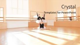  Presentation with dance - Colorful presentation theme enhanced with sbarr - cute little girls in dance backdrop and a  colored foreground