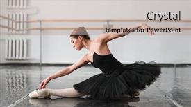  Presentation with rehearsal dinner - Beautiful theme featuring sbarr - female ballet dancer posin backdrop and a mint green colored foreground