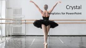  Presentation with ballerina - Amazing PPT layouts having sbarr - graceful ballerina dance in ballet backdrop and a light gray colored foreground