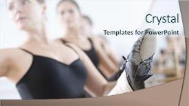  Presentation with rehearsal dinner - Presentation enhanced with sbarr - row of ballerinas practicing background and a  colored foreground