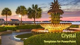  Presentation with charleston - Presentation theme featuring sc - charleston south carolina usa background and a tawny brown colored foreground