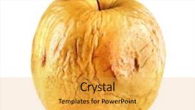  Presentation with skin care natural yellow - Presentation theme enhanced with scabs - yellow apple as problem skin background and a yellow colored foreground