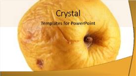  Presentation with skin care natural yellow - Beautiful PPT layouts featuring scabs - yellow apple as problem skin backdrop and a  colored foreground