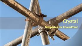  Presentation with scaffold - Theme consisting of scaffold detail on a blue background and a  colored foreground