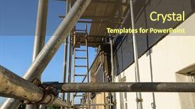  Presentation with scaffolding - Beautiful PPT theme featuring welcome end of fail life backdrop and a  colored foreground.