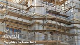  Presentation with scaffolding - Colorful theme enhanced with scaffolding-and-new-building backdrop and a violet colored foreground