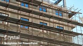  Presentation with scaffolding - Cool new slides with scaffolding-and-new-building backdrop and a tawny brown colored foreground