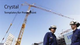  Presentation with industry safety - Audience pleasing PPT layouts consisting of scaffolding in background general backdrop and a light blue colored foreground