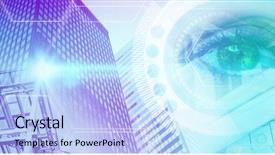  Presentation with scaffolding - PPT theme having scaffolding on building and tree background and a light blue colored foreground