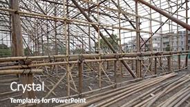  Presentation with scaffolding - PPT theme having scaffolding stage china bamoo opera background and a  colored foreground