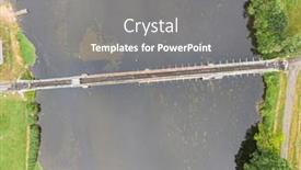  Presentation with bridge maintenance - Presentation design with scaffolding-used-for-maintenance background and a gray colored foreground