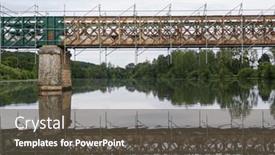  Presentation with bridge maintenance - Slide set having scaffolding-used-for-maintenance background and a dark gray colored foreground
