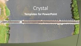  Presentation with bridge maintenance - PPT theme with scaffolding-used-for-maintenance background and a gray colored foreground