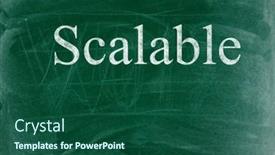  Presentation with chalk - PPT layouts having scalable-business-phrase-written background and a ocean colored foreground