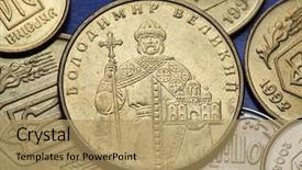  Presentation with church tithes - Presentation theme having scale model of the church background and a coral colored foreground