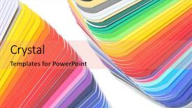  Presentation with color - Slides featuring scale spectrum - color guide close-up shot shallow background and a coral colored foreground